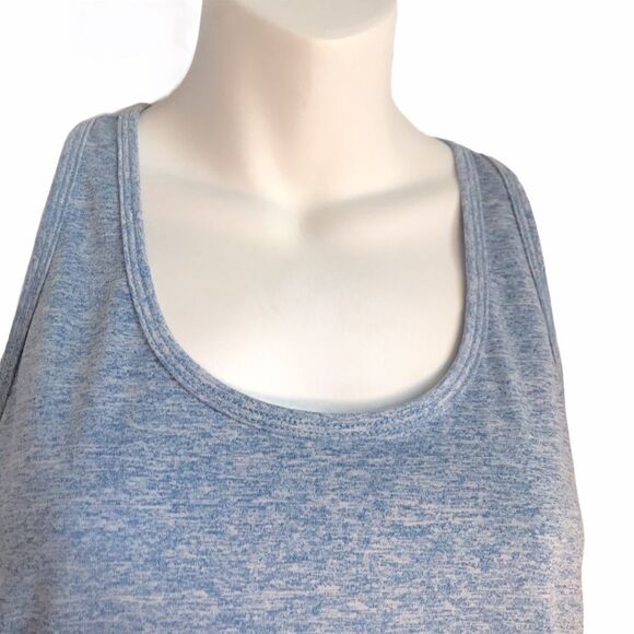 Heathered Racerback Sleeveless Tank Top Medium Blue Athletic leisure - Picture 7 of 12